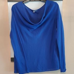 Halogen scoop-neck long sleeve